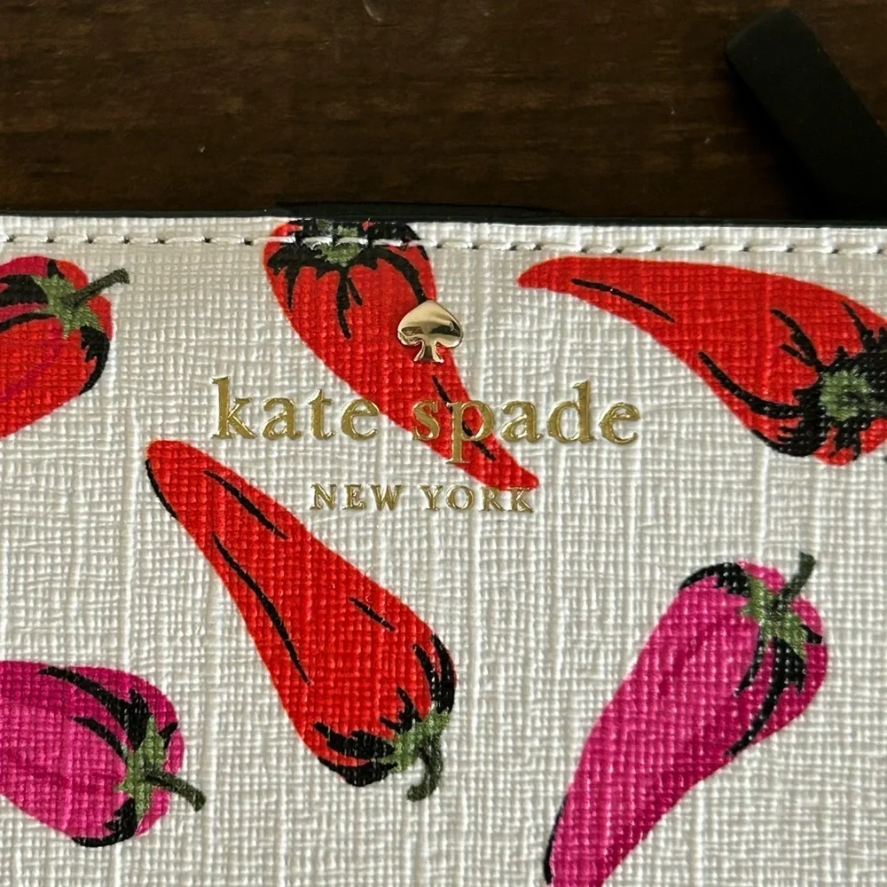 Kate Spade Stacy Hot Pepper Printed Snap Wallet